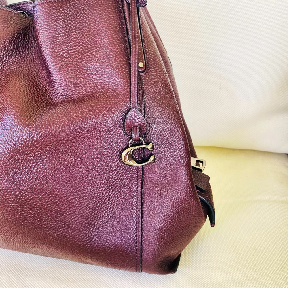 Coach Oxblood Gunmetal Dalton 31 Bag EUC - Picture 15 of 16